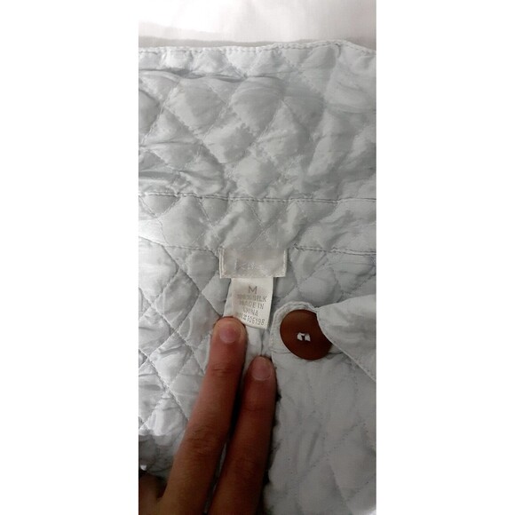 Kiko Women’s  Blue Jacket  100% Silk Women's Size  M Embroidered # 95 - Picture 3 of 5